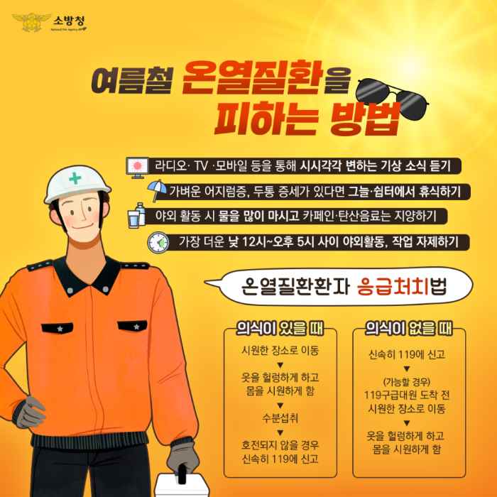 통영소방서, 폭염 속 온열 질환 예방 당부 기사 이미지