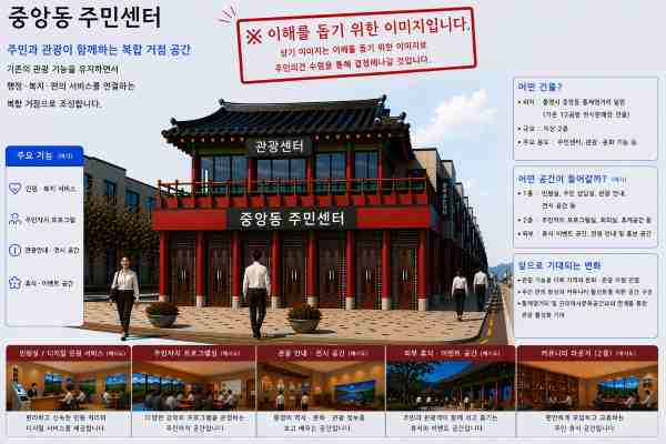 통영시, 중앙동 주민센터 이전 ‘본격화’… 12공방 복합 거점으로 재탄생 기사 이미지